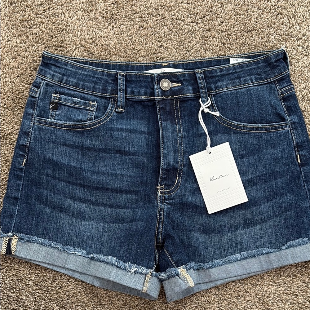 KanCan Women's Dark Blue Jean Shorts